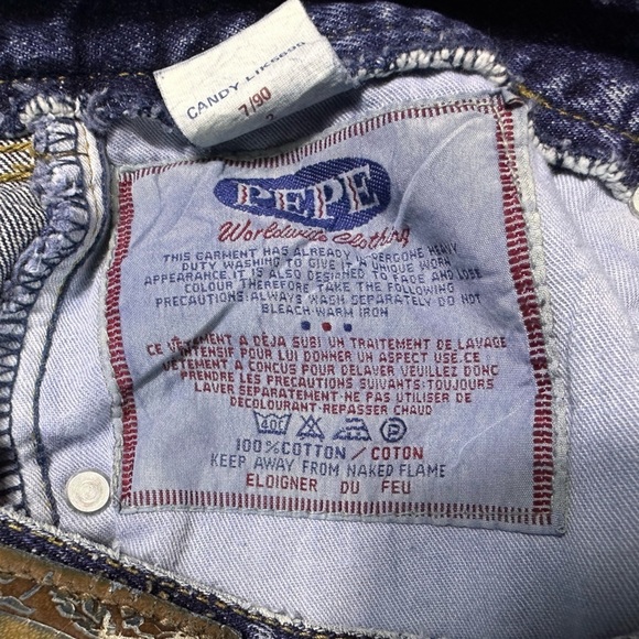 Pepe Jeans 80s Vintage Button Fly Acid Washed High Rise Denim Jeans Size 29 - Picture 3 of 10